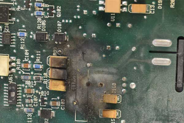 Damaged Circuit Board